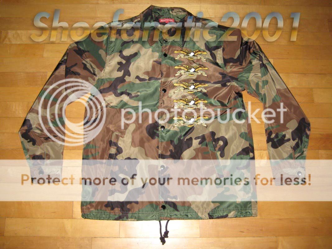 Supreme Antihero Skateboards Coaches Jacket Camo L Box Logo